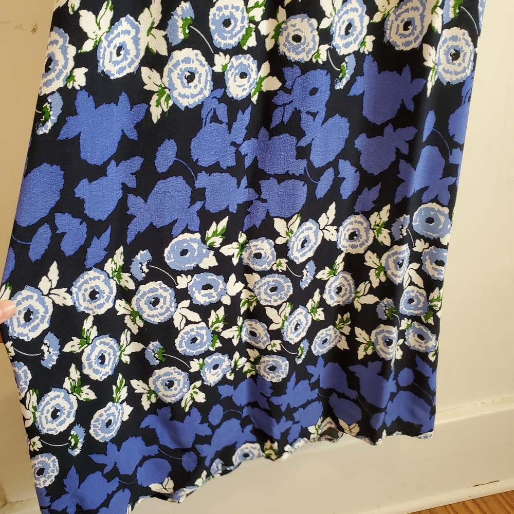 ANTHRO MAEVE Floral Blue Square Neck Maxi Dress 2 - Picture 6 of 11